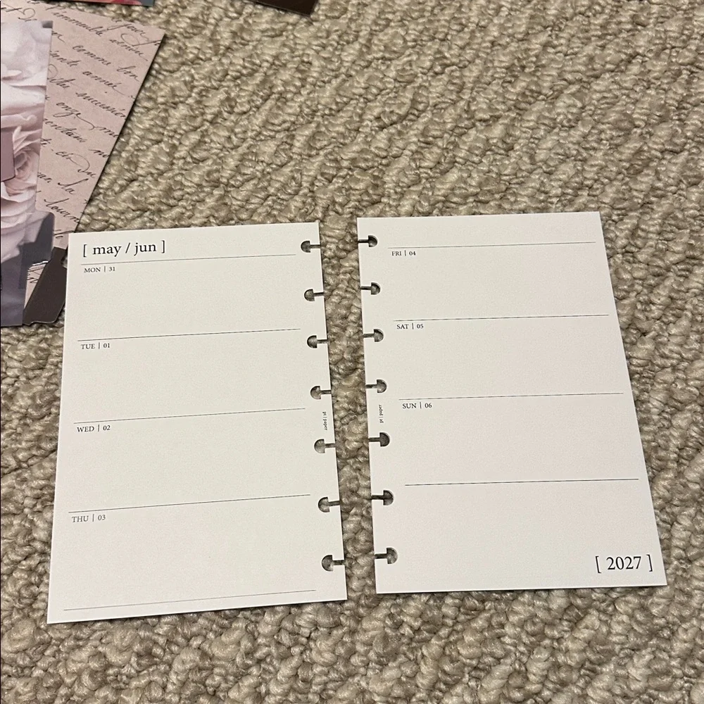 Jane’s Agenda Mini Discbound Dashboards,Dividers, Etsy Weekly Planner Aug-June